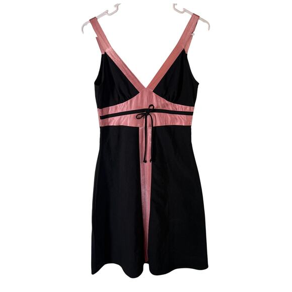 Y2K Ruby Rox Pink & Black Formal Dress Size 7 - Picture 1 of 4